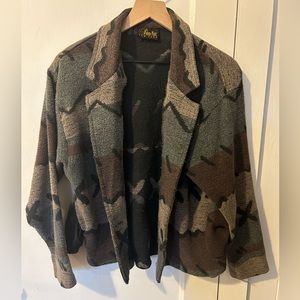 Vintage Aztec Wool Blend Jacket